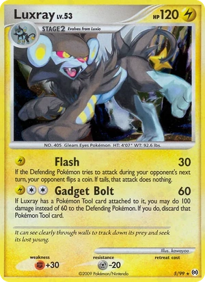 Luxray 5/99, Non Holo, card art reference