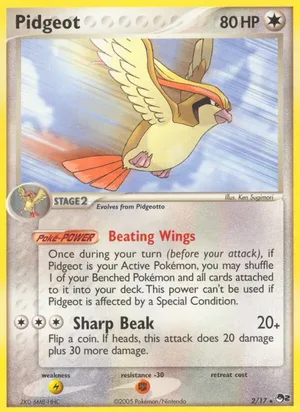 Pidgeot #2, POP Series 2 Non Holo, TCGdex reference