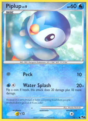 Piplup #15, POP Series 6 Non Holo, TCGdex reference