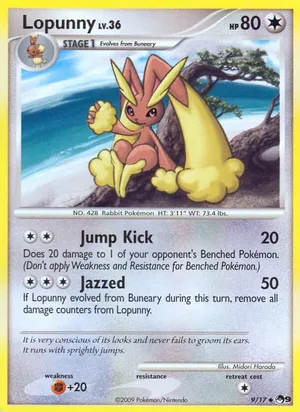 Lopunny #9, POP Series 9 Non Holo, TCGdex reference