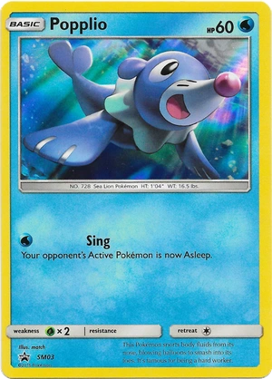 Popplio SM03, Sequin Holo, Bulbapedia reference scan