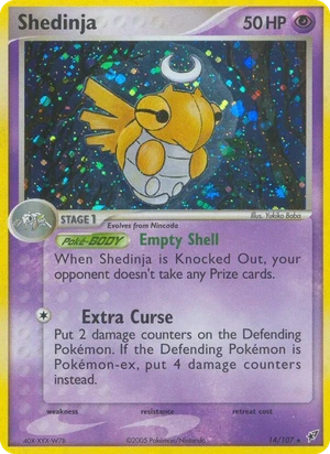 Shedinja 14/107, Non Holo, card art reference