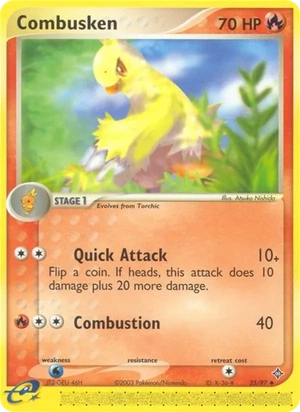Combusken 25/97, No e-Reader Code, card art reference