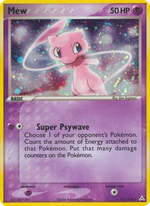 Mew 111/110, Non Holo, card art reference