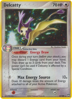Delcatty 8/108, Non Holo, card art reference
