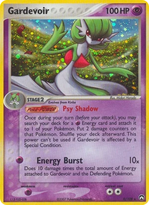 Gardevoir 9/108, Non Holo, card art reference