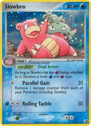 Slowbro 13/115, Non Holo, card art reference