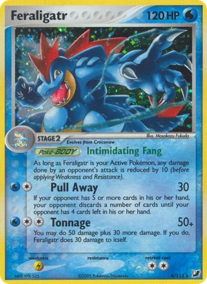 Feraligatr 4/115, Non Holo, card art reference
