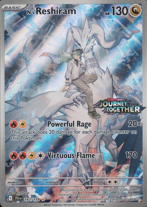 N's Reshiram 167/159, Journey Together stamp, owner-provided image