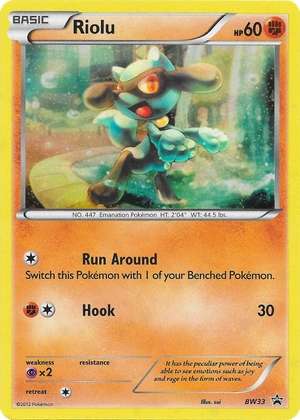 Riolu BW33, Non Holo, Bulbapedia reference scan