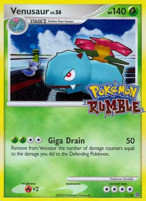 Venusaur #1, Pokémon Rumble Holo, TCGdex reference