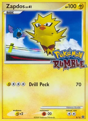 Zapdos #8, Pokémon Rumble Standard print, TCGdex reference