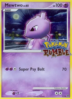 Mewtwo #9, Pokémon Rumble Holo, TCGdex reference