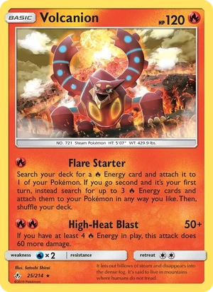 Volcanion 025/214, Non Holo, card art reference