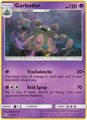 Garbodor 051a/145, Yellow A Alternate art, card art reference