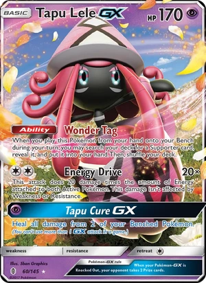 Tapu Lele-GX 060a/145, Yellow A Alternate art, card art reference