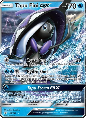 Tapu Fini-GX 039a/147, Yellow A Alternate art, card art reference