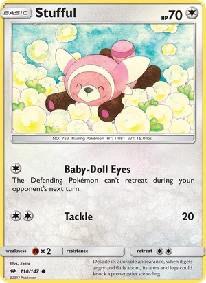 Stufful 110/147, Cosmos Holofoil Toys "R" Us stamp, card art reference