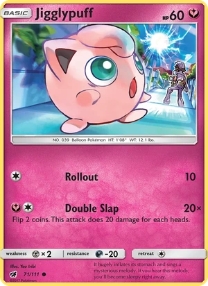 Jigglypuff 071/111, Build-A-Bear Workshop stamp, card art reference
