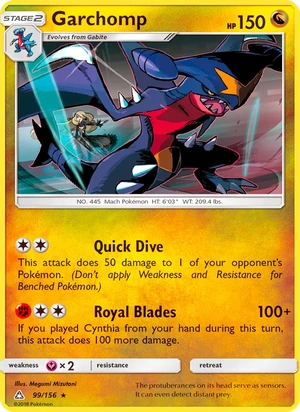 Garchomp 099/156, Cracked Ice Holofoil, card art reference