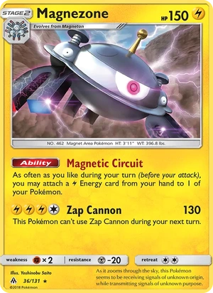 Magnezone 036/131, Non Holo, card art reference