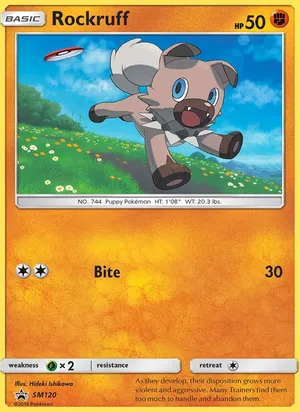 Rockruff #SM120, SM Black Star Holo, TCGdex reference