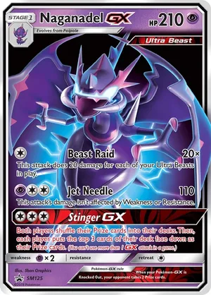 Naganadel GX #SM125, English SM Black Star Promos promo, reference image