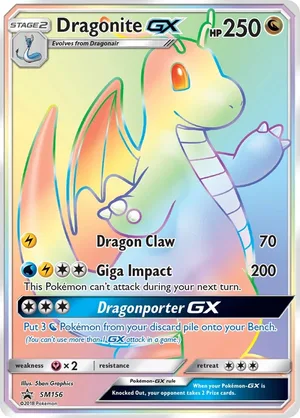 Dragonite GX #SM156, English SM Black Star Promos promo, reference image