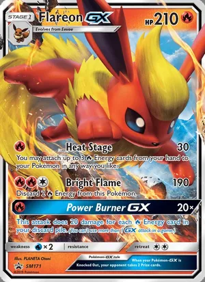 Flareon GX #SM171, SM Black Star Holo, TCGdex reference