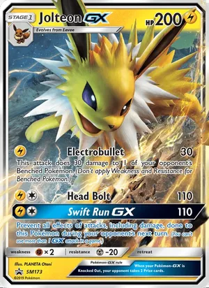 Jolteon GX #SM173, SM Black Star Holo, TCGdex reference