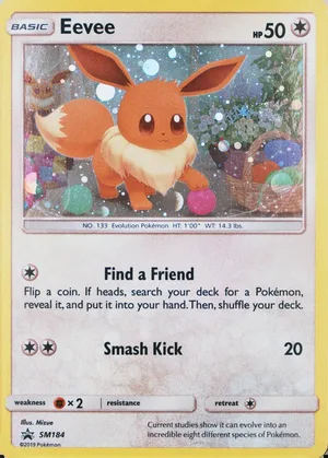 Eevee SM184, SM Black Star Promos English Cosmos Holofoil, image provided by the catalog owner