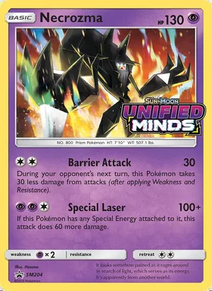 Necrozma SM204, prerelease base reference scan