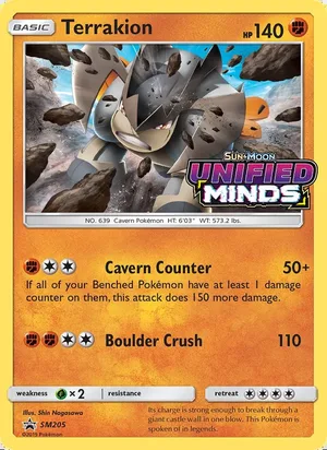 Terrakion SM205, prerelease base reference scan