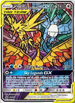 Moltres & Zapdos & Articuno GX #SM210, SM Black Star Holo, TCGdex reference