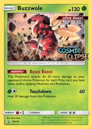 Buzzwole SM218, prerelease base reference scan