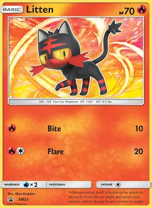 Litten #SM23, SM Black Star Holo, TCGdex reference