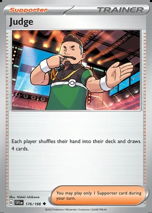 Judge 176/198, Print with "Play! Pokémon" stamp, card art reference