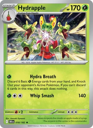 Hydrapple 018/182, Cosmos Holofoil, card art reference