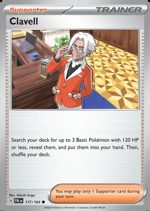 Clavell 177/193, Print with "Play! Pokémon" stamp, card art reference
