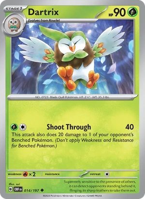 Dartrix 014/197, Cosmos Holofoil, card art reference