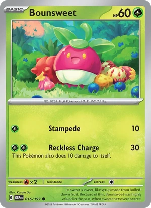 Bounsweet 016/197, Cosmos Holofoil, card art reference