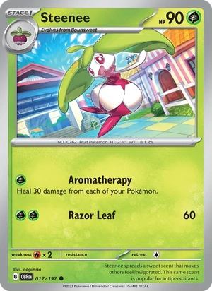 Steenee 017/197, Cosmos Holofoil, card art reference