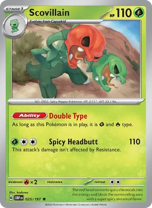 Scovillain 025/197, Cosmos Holofoil, card art reference