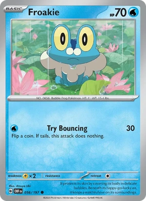 Froakie 056/197, Cosmos Holofoil, card art reference