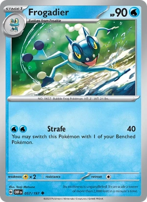 Frogadier 057/197, Cosmos Holofoil, card art reference