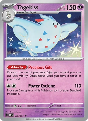 Togekiss 085/197, Non Holo, card art reference