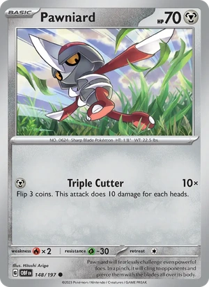 Pawniard 148/197, Cosmos Holofoil, card art reference