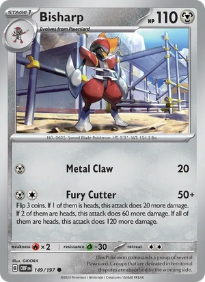 Bisharp 149/197, Cosmos Holofoil, card art reference