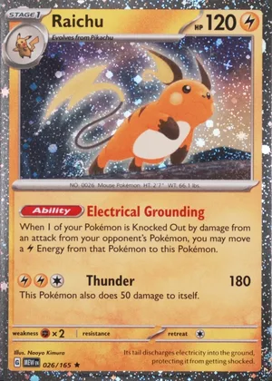 Raichu 026/165, 151 English Cosmos Holofoil, image provided by the catalog owner