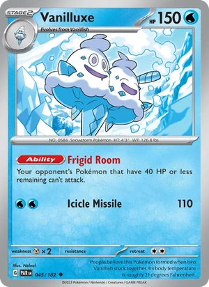 Vanilluxe 045/182, Cosmos Holofoil snowflake stamp, card art reference
